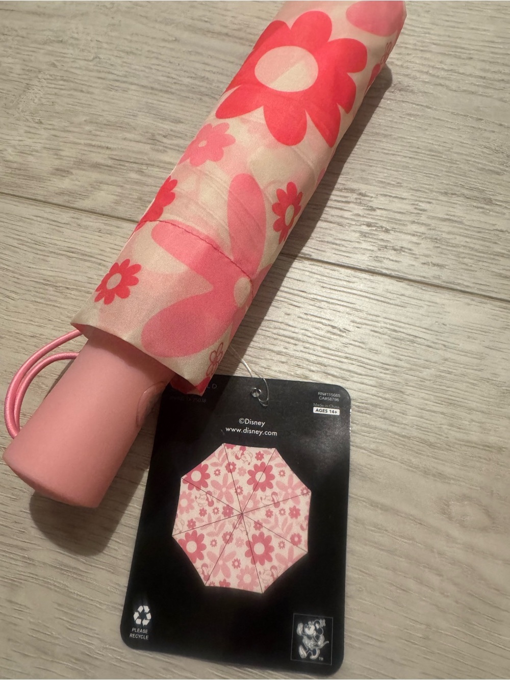 Disney Minnie Mouse Floral Compact Umbrella